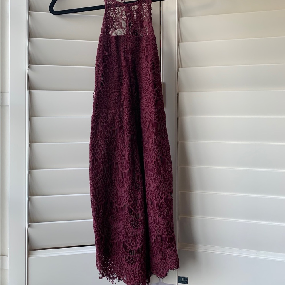 Free People maroon lace dress